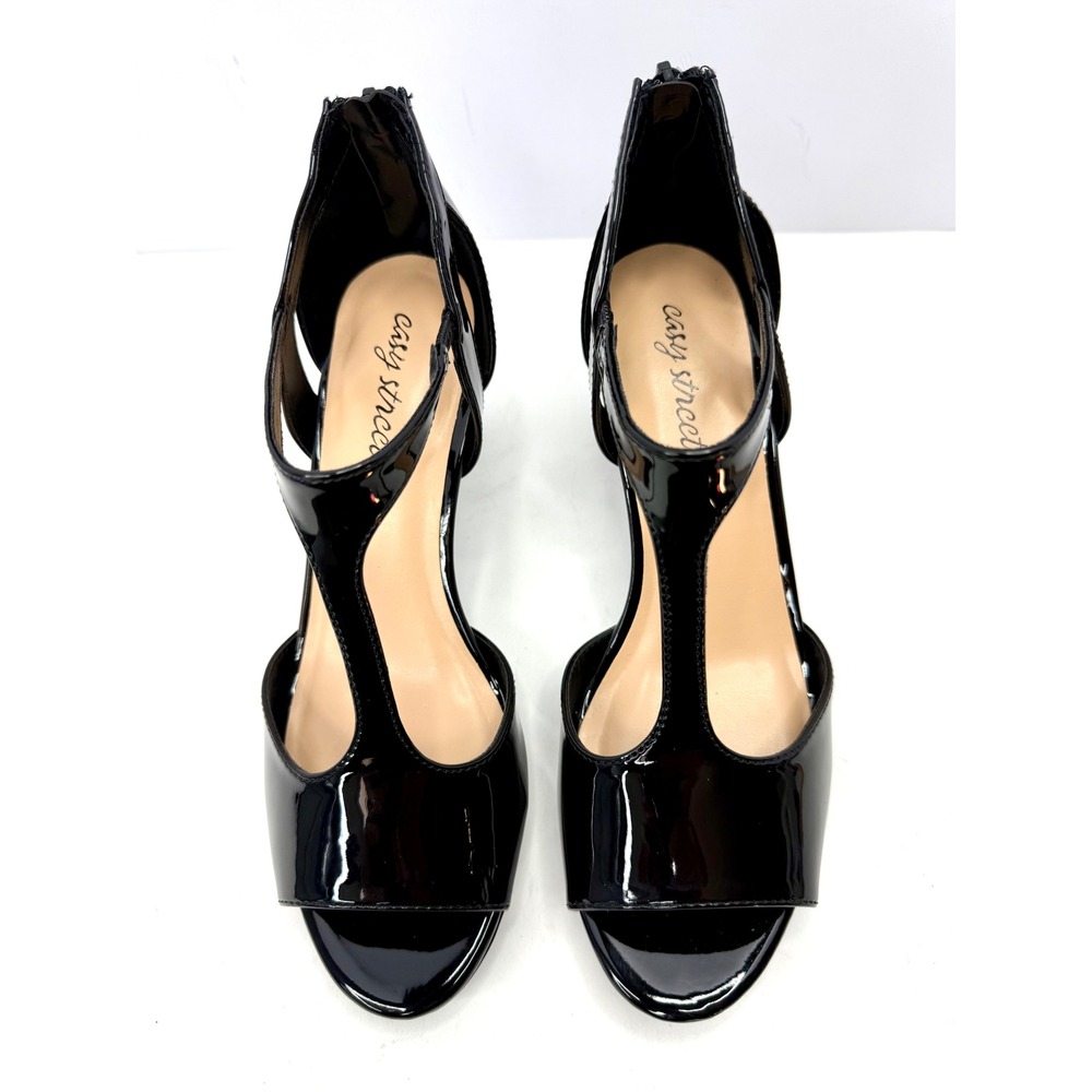 Easy Street Women's Flash Dress Sandals Black Patent Size 8W NWT/BOX - Picture 8 of 10